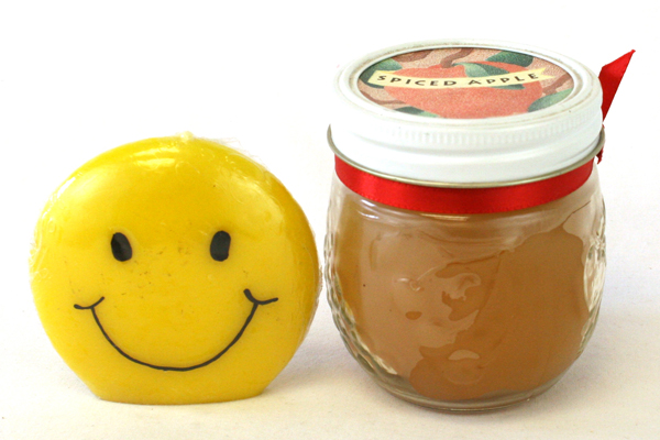 Lot of 2 - Spiced Apple and Smile Candle