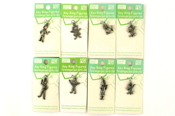Lot of 8: Figi Pewter Family Matters Key Ring Figures