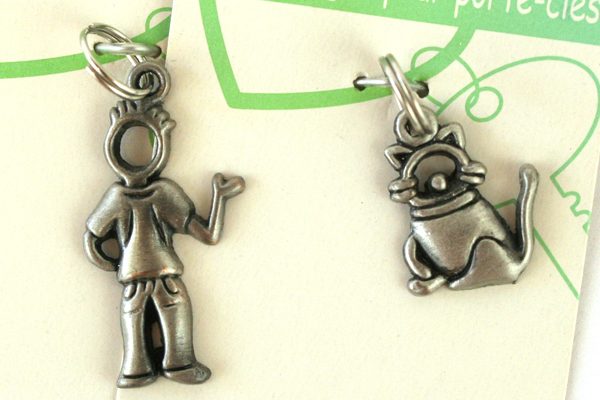 Lot of 8: Figi Pewter Family Matters Key Ring Figures