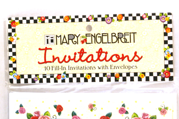 Package of 10 Mary Engelbreit Vintage Rose Wedding Shower Announcements