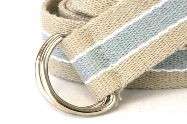 Lot of 3 Blue and Green Belts with Silver Colored Metal Buckles