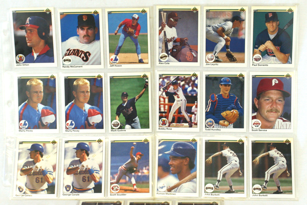 24 Upper Deck 1990 MLB Player Cards Collectible Baseball Cards
