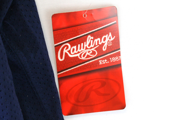 NEW Rawlings Blue Mesh Nylon Football Jersey Youth Size L YFJTECF-N-90