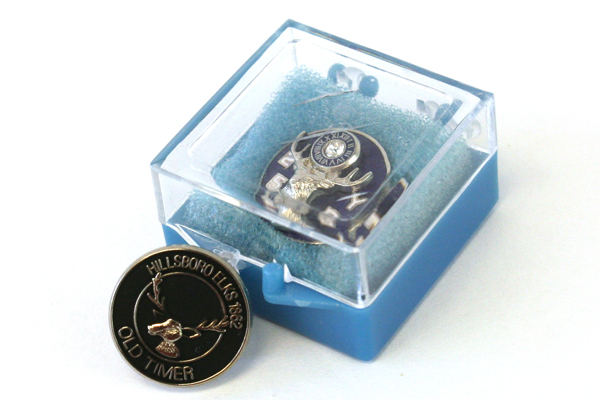 Elks B.P.O.E. 25 Year Blue and Silver Pin w/ Bonus Hillsboro Elks Old Timer Pin