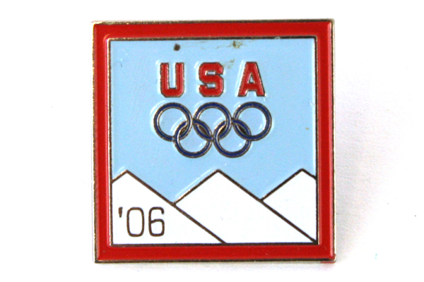 2006 Aminco Turin Winter Games USA Olympic Mountains Pin