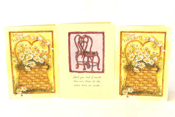 Set of Six Unused Wedding/Couples Greeting Cards w/ Envelopes