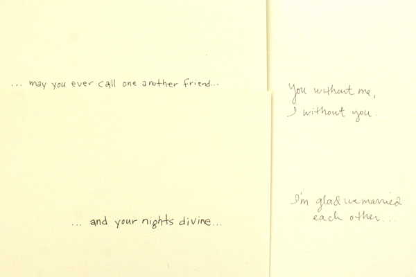 Set of Six Unused Wedding/Couples Greeting Cards w/ Envelopes