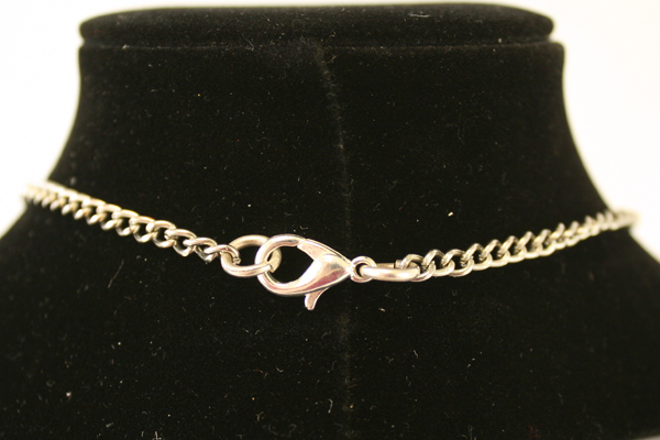 18" Silver Tone Chain w Blackened Silver Tone Wing Unisex