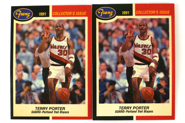 Lot of 2 Collector's Issue Cards Fleer 1988 Portland Trail Blazers Terry Porter