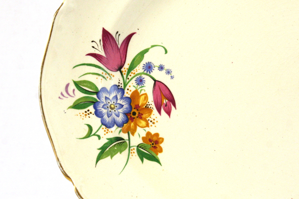 14" Vintage Midwinter Porcelain Spring Bouquet Oval Platter 11.25" by 14"