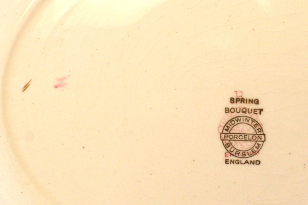 14" Vintage Midwinter Porcelain Spring Bouquet Oval Platter 11.25" by 14"