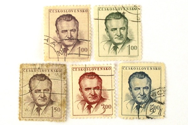Lot Of Five 1948 Czechoslovakia Predisent Klement Gottwald Stamps (As-Is)