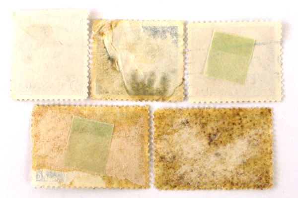 Lot Of Five Cancelled Canada Postage Stamps With Dates Of 1955-1963