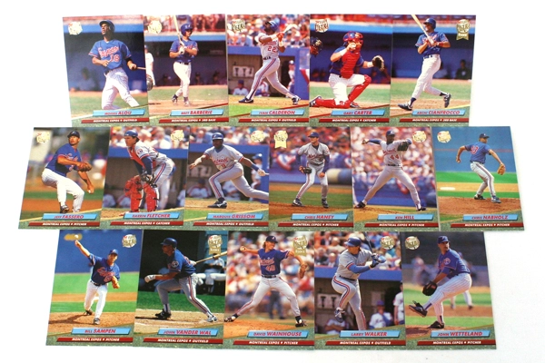 Fleer Ultra Series 2 Montreal Expos 1992 Baseball Team Set of 16 Cards
