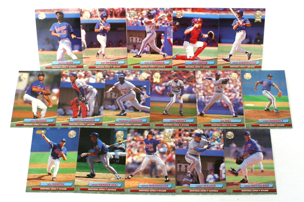 Fleer Ultra Series 2 Montreal Expos 1992 Baseball Team Set of 16 Cards