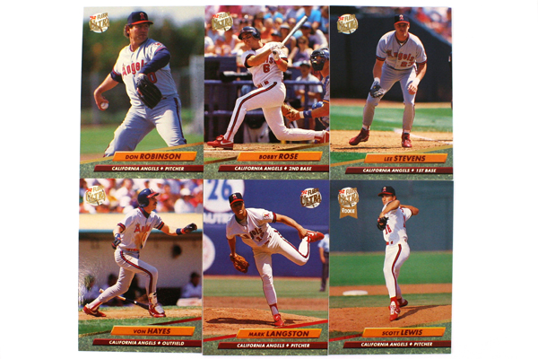Fleer Ultra Series 2 California Angels 1992 Baseball Team Set of 11 Cards