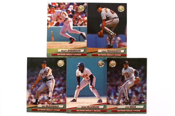 Fleer Ultra Series 2 Baltimore Orioles 1992 Baseball Team Set of 10 Cards