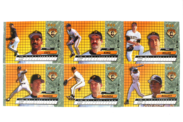Fleer Ultra Series II Pittsburgh Pirates 1992 Baseball Team Set of 12 Cards