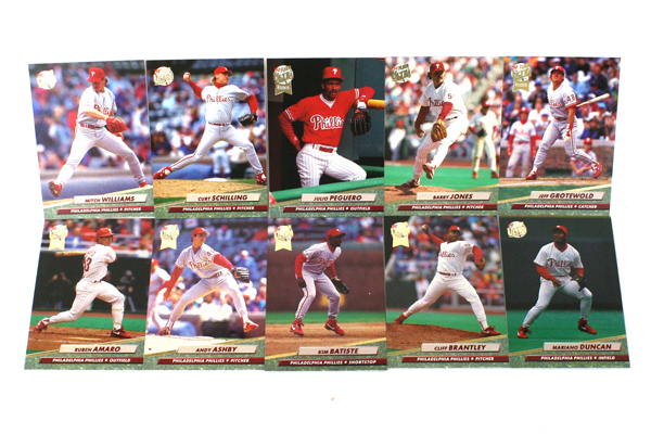 Fleer Ultra Series II Philadelphia Phillies 1992 Baseball Team Set of 10