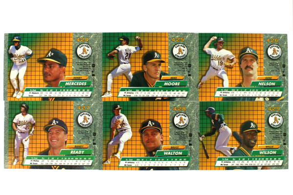 Fleer Ultra Series II Oakland Athletics 1992 Baseball Team Set of 12