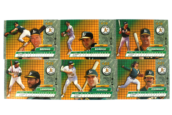 Fleer Ultra Series II Oakland Athletics 1992 Baseball Team Set of 12
