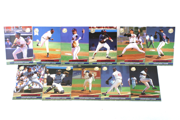 Fleer Ultra Series II Atlanta Braves 1992 Baseball Team Set of 11
