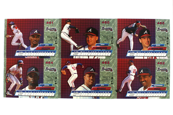 Fleer Ultra Series II Atlanta Braves 1992 Baseball Team Set of 11