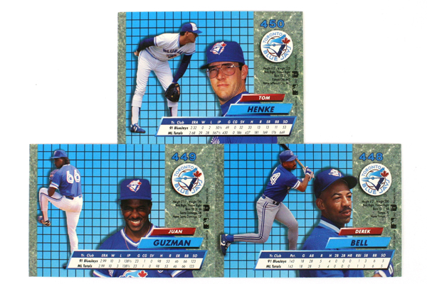 Fleer Ultra Series II Toronto Blue Jays 1992 Baseball Team Set of 7