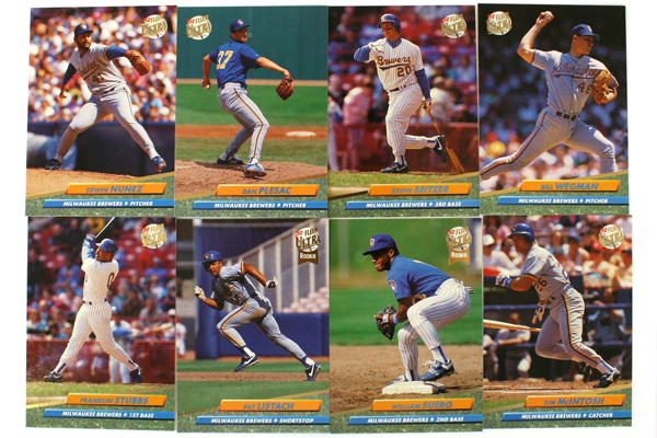 Fleer Ultra Series II Milwaukee Brewers 1992 Baseball Team Set of 15