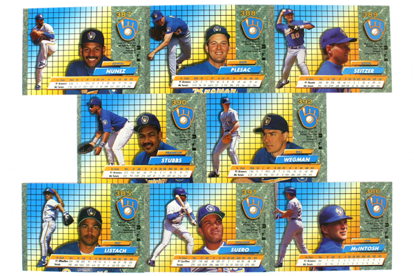 Fleer Ultra Series II Milwaukee Brewers 1992 Baseball Team Set of 15