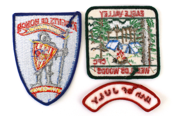 Three Boy Scout Patches Eagle Valley Webelos Woods, Knights of Honor, 4th July