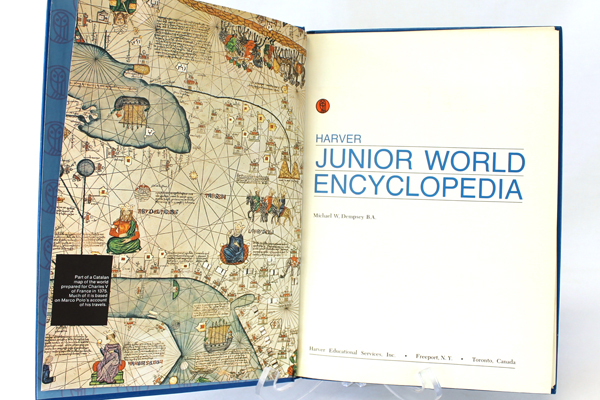 1972 Harver Junior Encyclopedia Volume 16 Atlas Section and Index