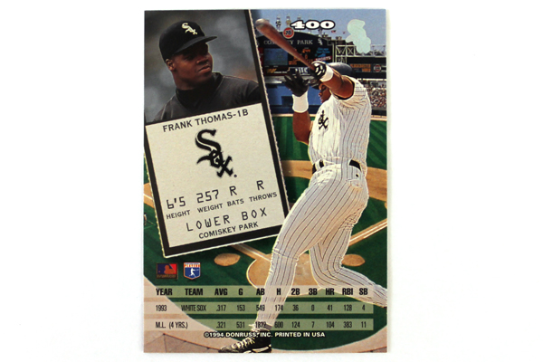 Lot of 3 Baseball Cards Chicago White Sox Frank Thomas DonRuss 1994 & 1996