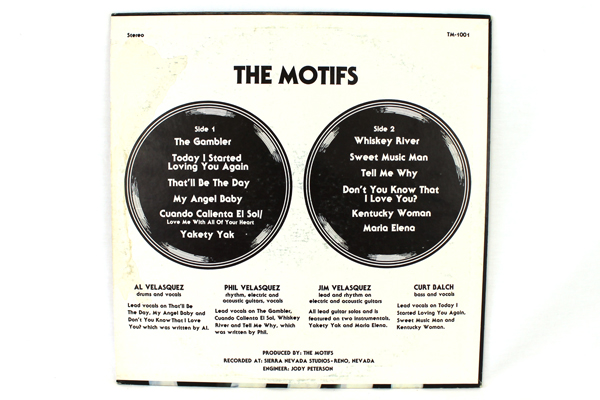 The Motifs LP Private Label Lounge Pop Rock Autographed 1979