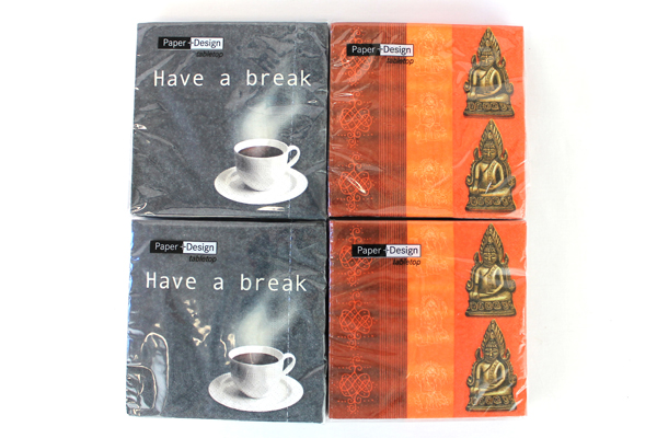 80-ct Biodegradable Paper Design Beverage Napkins 10" India/Have A Break