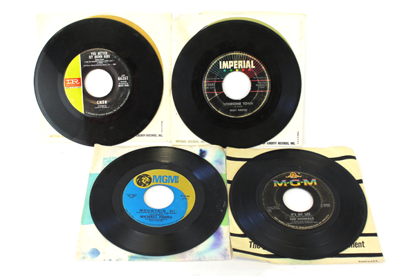 Lot of 4 Imperial & MGM Records 45 RPM - Ricky Nelson/Cher/Animals/Michael Parks