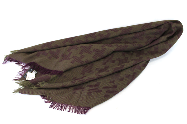 New with Tag ~ Purple And Green C. C. Courtenay 48" Knit Wrap / Shawl / Scarf