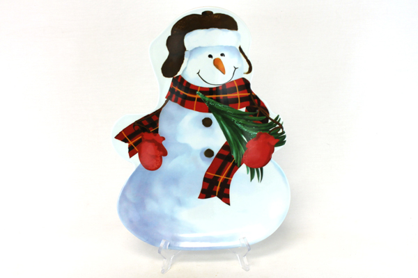 7-Pc Lot of Christmas Winter Snowman Plastic Placemat & Plates JoAnn Stores