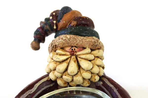 2001 Resin Burgundy Suit Santa Votive Candle Holder From Jo Ann's