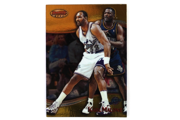 1999 Bowman's Best Karl Malone Utah Jazz Topps NBA Basketball Card No. 80 of 100