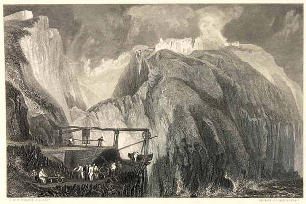 J.W.M. Turner Tintagel Castle Steel Engraving
