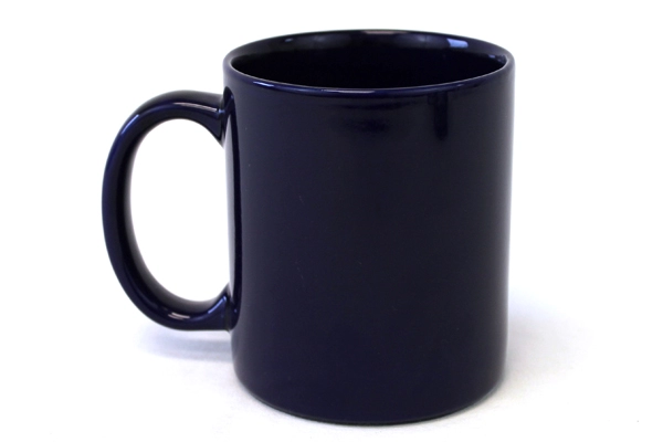 Kentucky USA Horse 1990 Hunter Dark Blue Glazed Ceramic Collectible Cup Mug