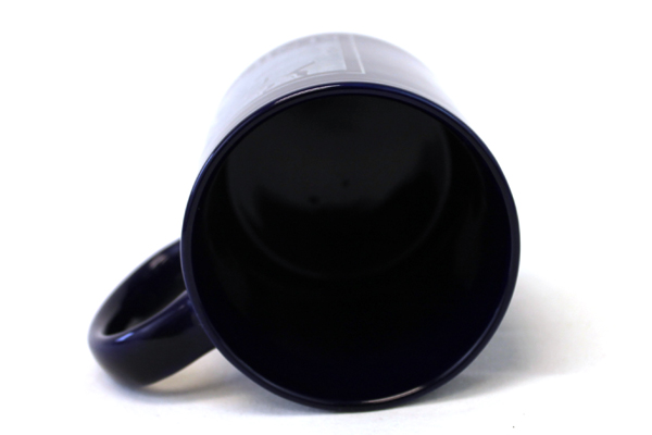 Kentucky USA Horse 1990 Hunter Dark Blue Glazed Ceramic Collectible Cup Mug