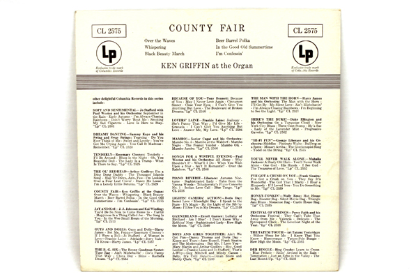 Vintage 78RPM Ken Griffin at the Organ Country Fair CL 2575
