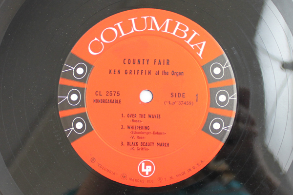 Vintage 78RPM Ken Griffin at the Organ Country Fair CL 2575