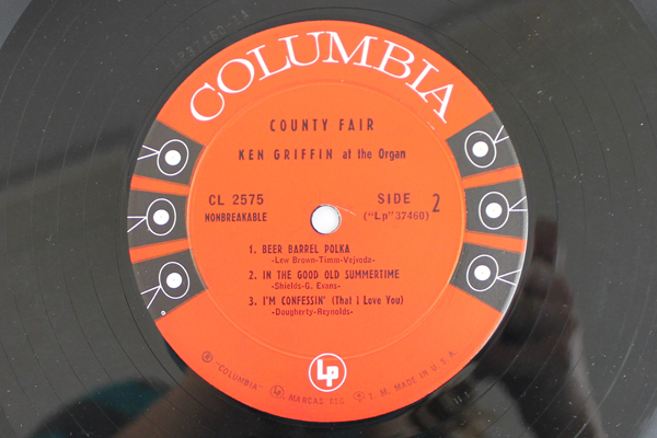 Vintage 78RPM Ken Griffin at the Organ Country Fair CL 2575