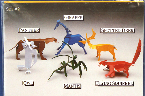 Nature Company Six 3D Cut and Fold Paper Animal Models Set #2