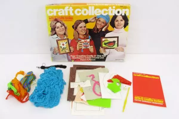 Craft Collection From Hasbro 1975 Four Creative Crafts in One Kit Ages 8 - Teen