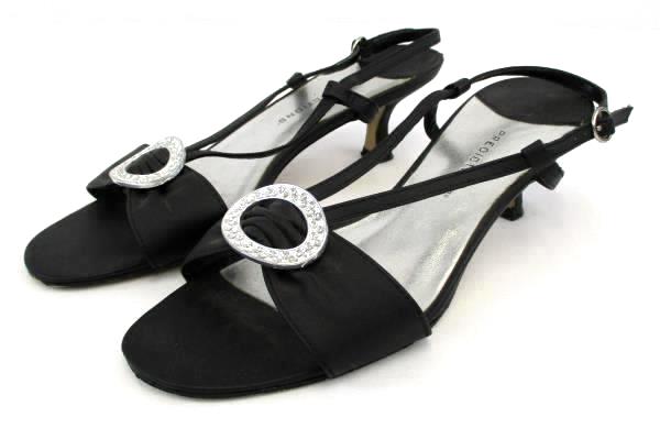 Women's Predictions Slingback Open Toe Clasp Bow Jeweled Embellish Heels 6-1/2W