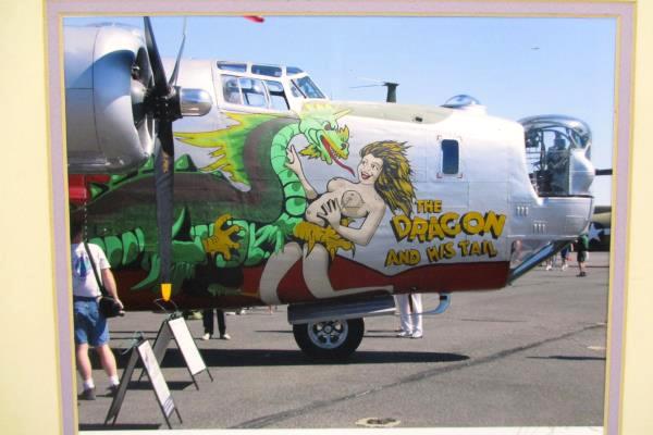 B-24 Warbird Matted Picture The Dragon and His Tail Signed Print